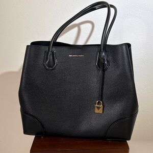Michael Kors Black Tote with Gold Accents